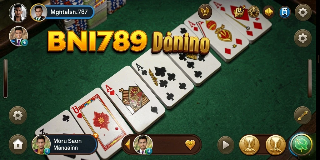 Tangkapan layar BNI789 menunjukkan permainan Domino yang menantang.