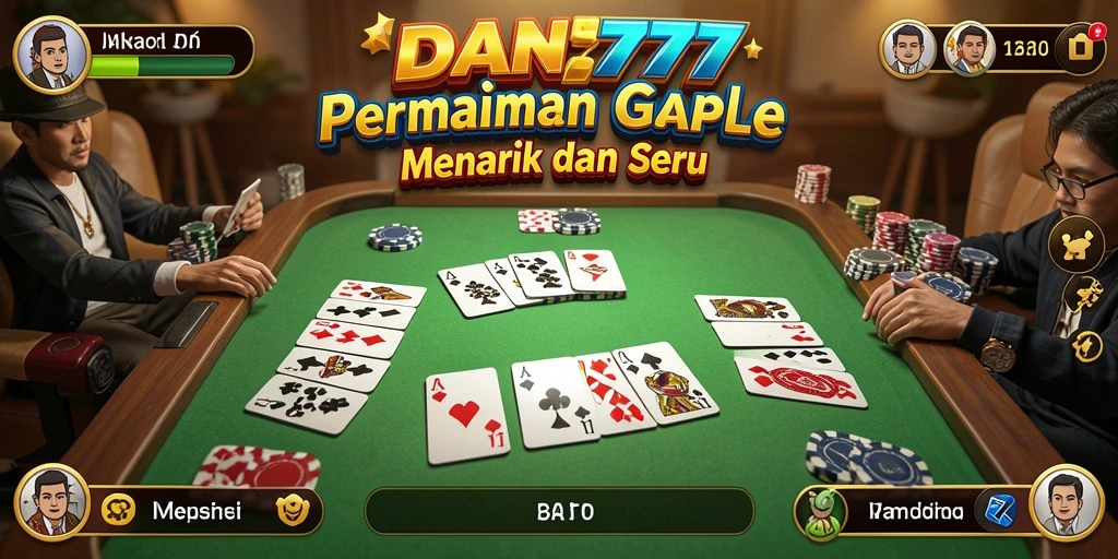 Tampilan gameplay Gaple yang mengasyikkan dan interaktif.