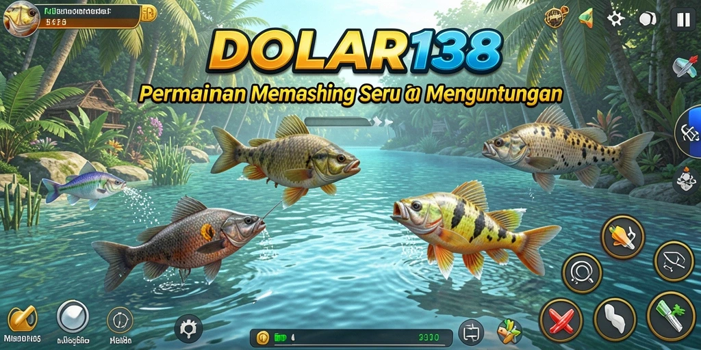 Gameplay memancing yang seru dengan pengalaman menangkap ikan.