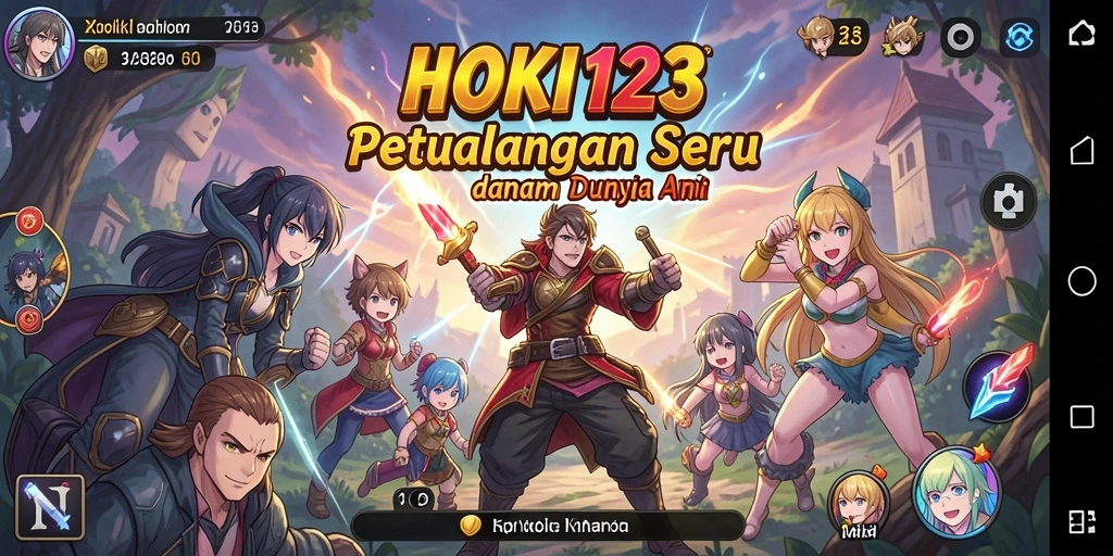 Tampilan gameplay HOKI123 dengan karakter anime yang mengesankan.