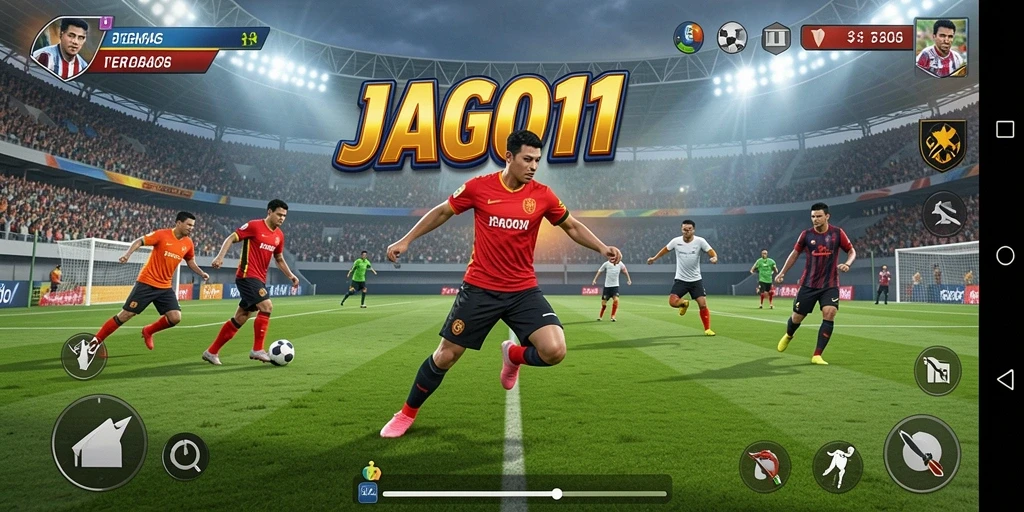 Tampilan gameplay <strong>JAGO11</strong> yang mengesankan dengan aksi olahraga yang seru.