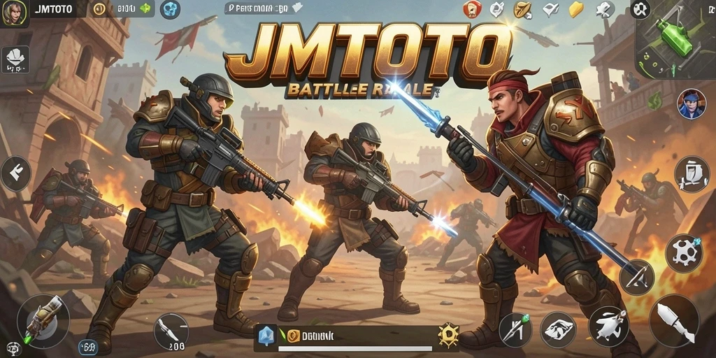 Gameplay seru JMTOTO dalam aksi Battle Royale.