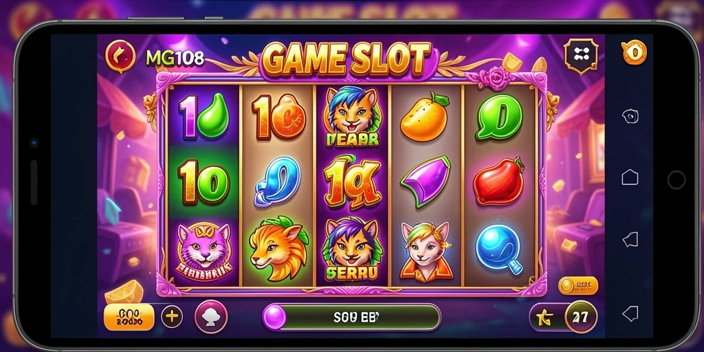 Screenshot gameplay MG108 yang menampilkan suasana slot seru dan menghibur.