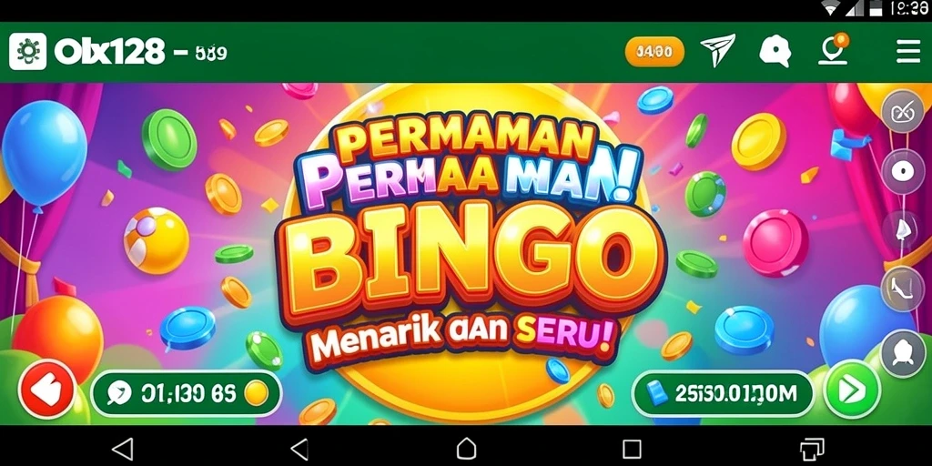 Screenshot utama OLX128 menampilkan gameplay Bingo yang seru dan interaktif.