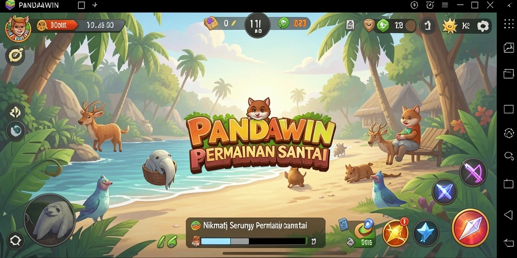 Tampilan gameplay PANDAWIN yang seru dan penuh warna.