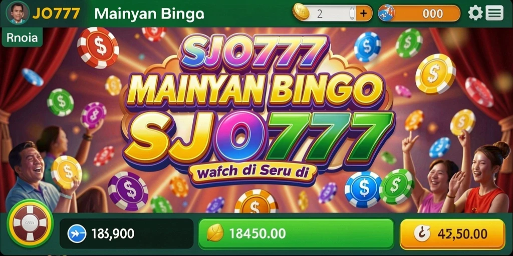 Tampilan gameplay seru SJO777 dengan tema bingo yang menarik.