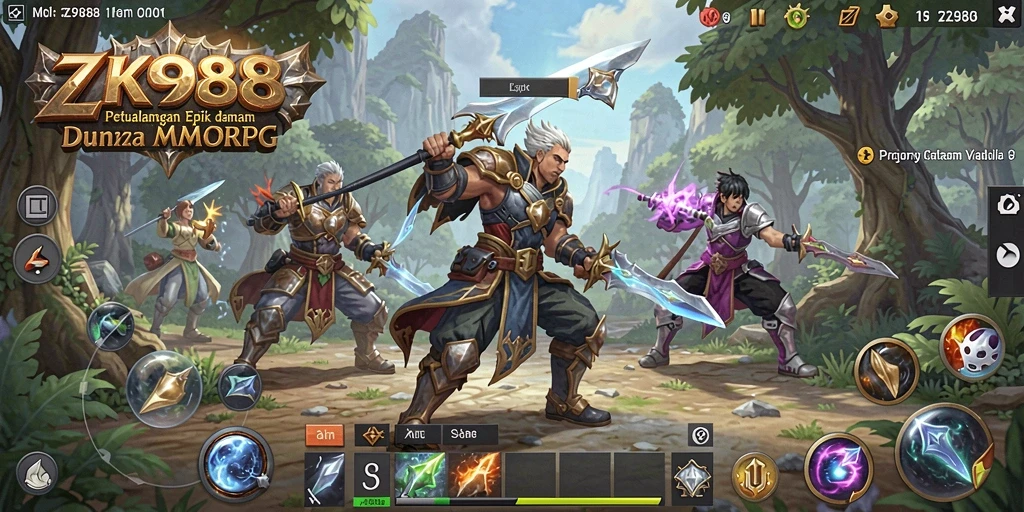 Gameplay ZK988 yang menakjubkan dalam dunia MMORPG dengan grafis luar biasa.
